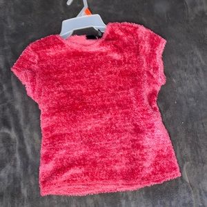 Pink fluffy crop top